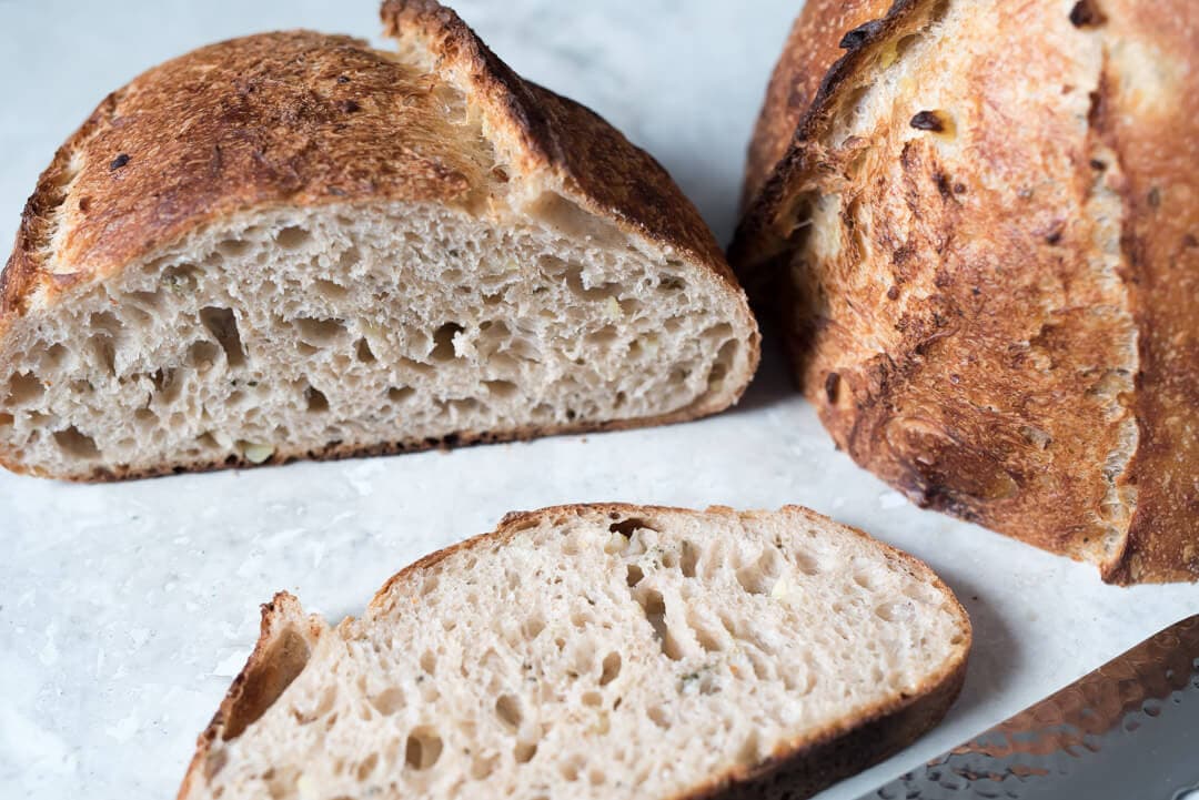 Sourdough with Roasted Potato and Rosemary via @theperfectloaf