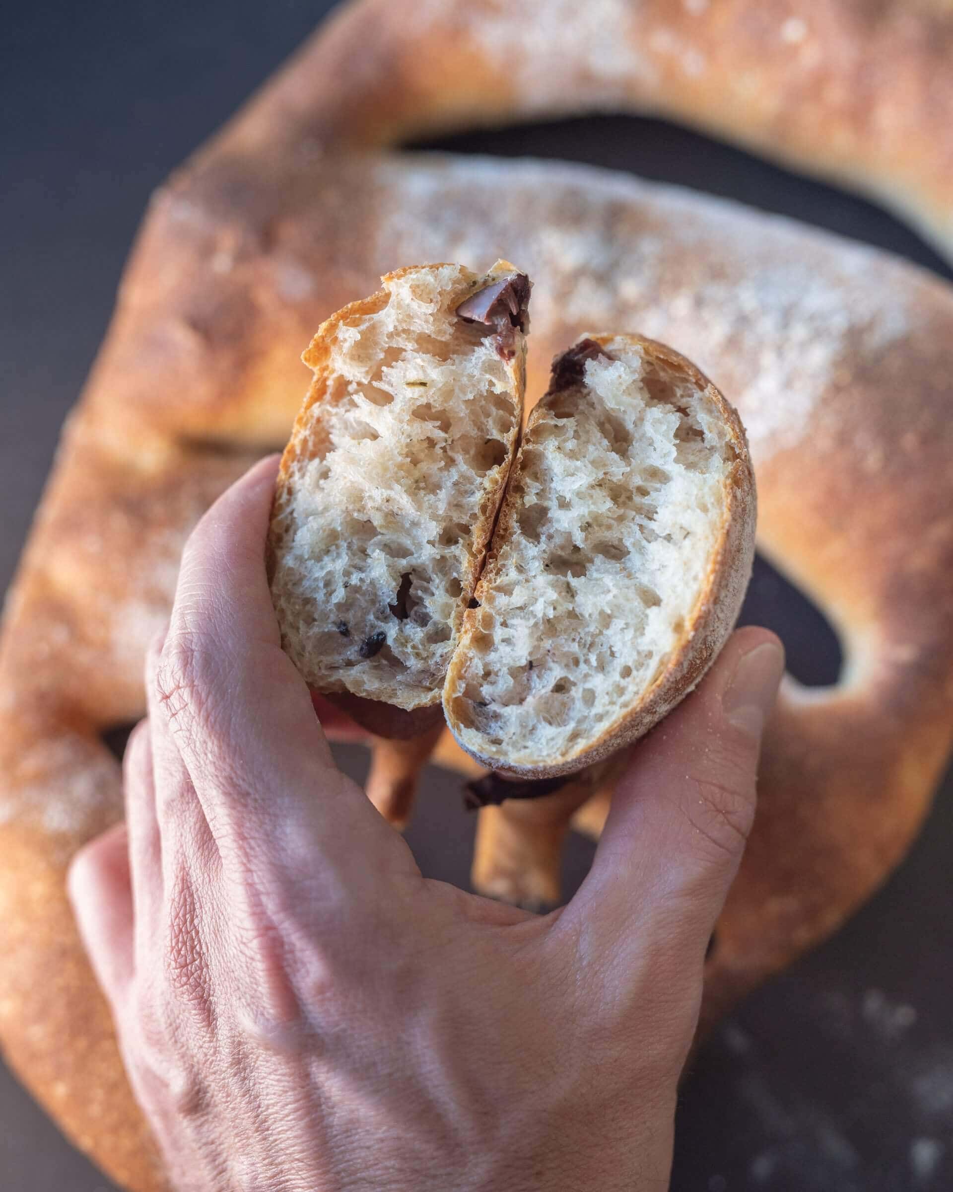 Sourdough Fougasse via @theperfectloaf