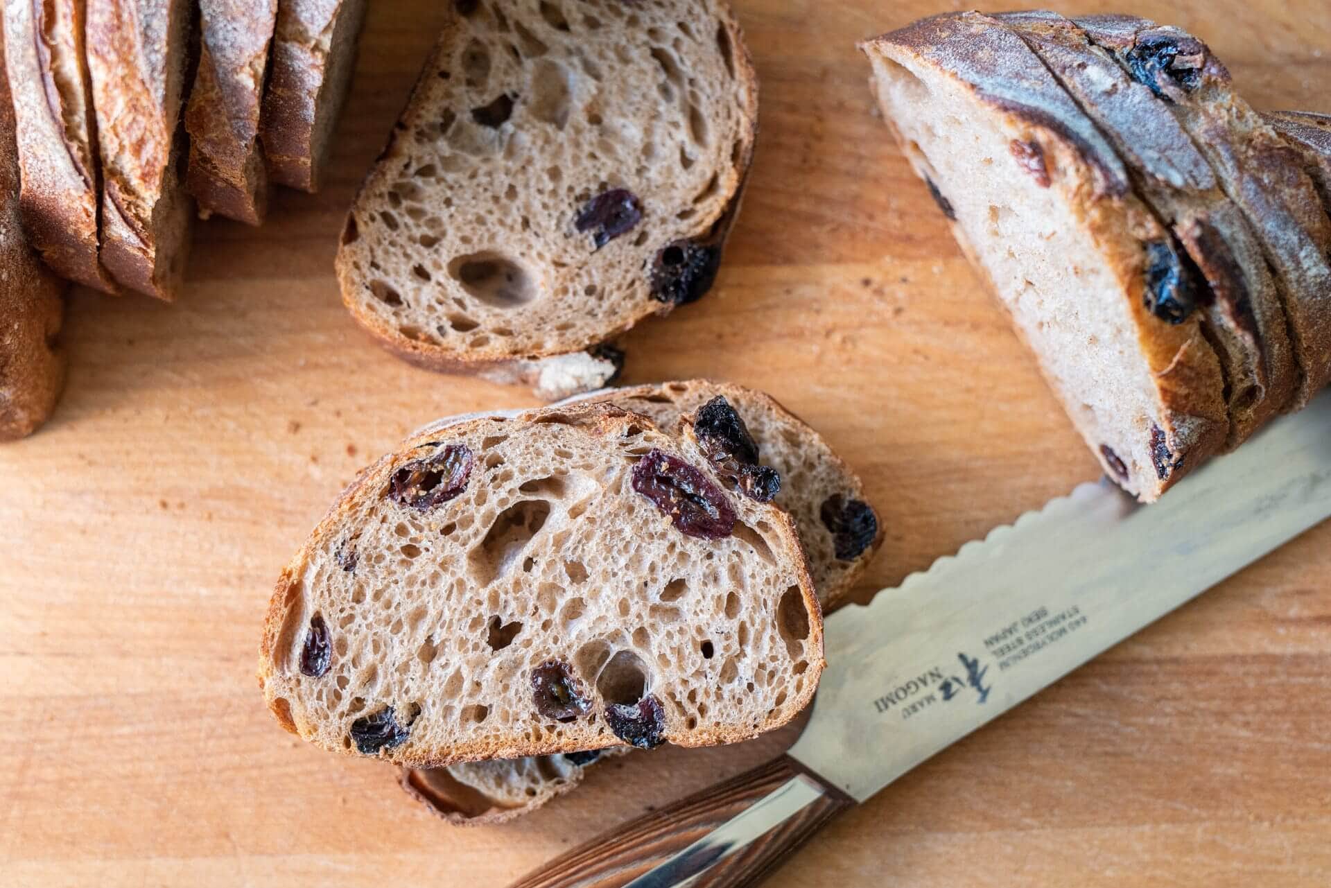 Cinnamon Raisin Sourdough crumb via @theperfectloaf
