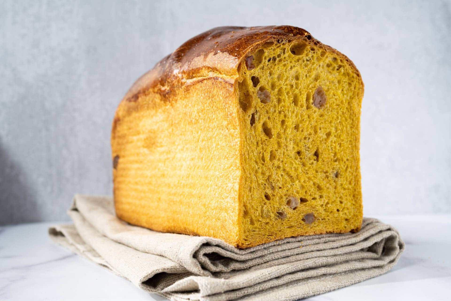 Pumpkin bread sliced