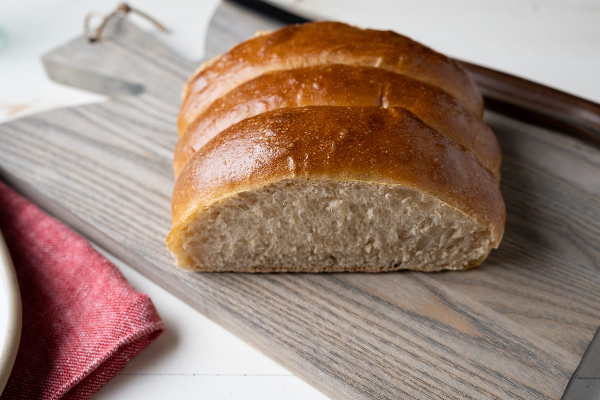 Homemade New England style hot dog buns