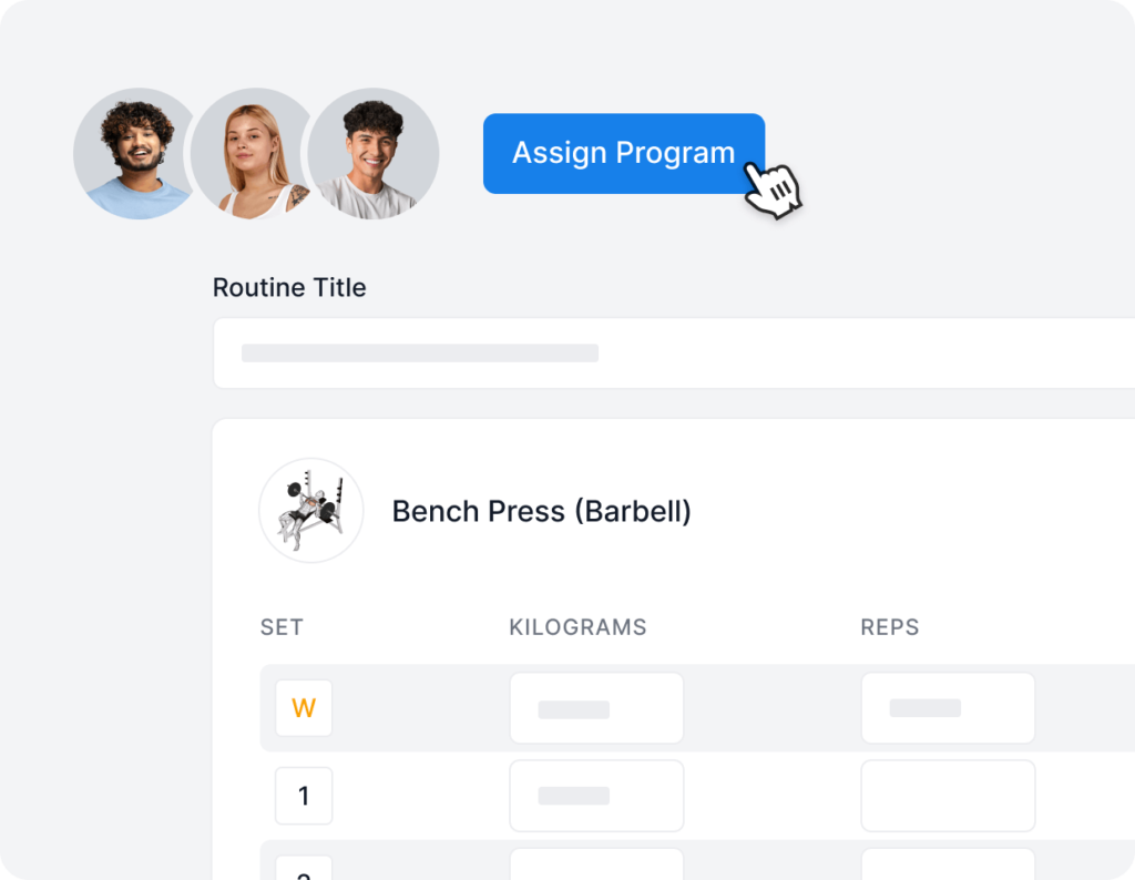 hevy coach assign programs