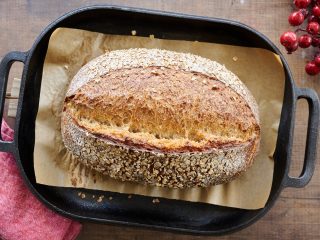 Kernza Sourdough Bread Recipe Baked Loaf