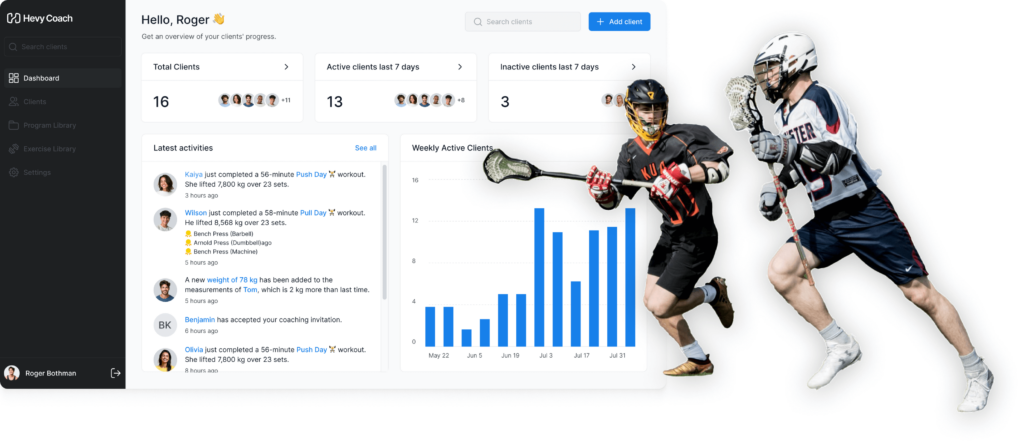 hevy coach lacrosse team