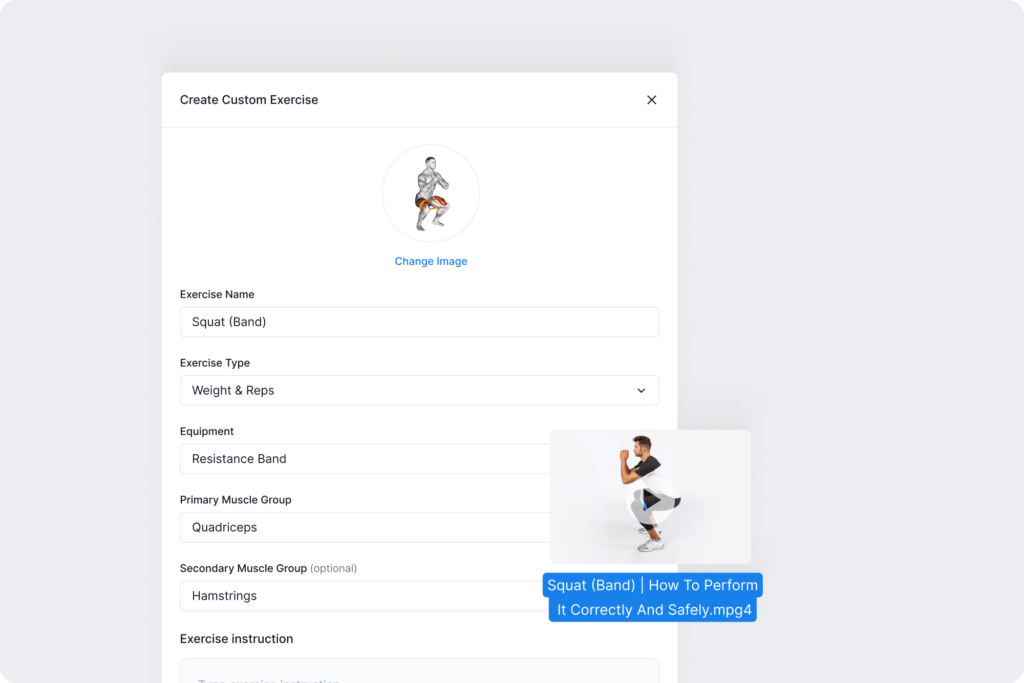 The custom exercise field coaches can use to add unique movements
