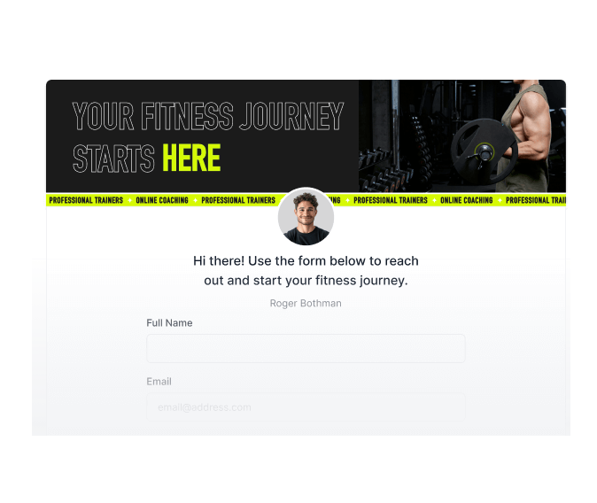 An overview of the customizable contact form
