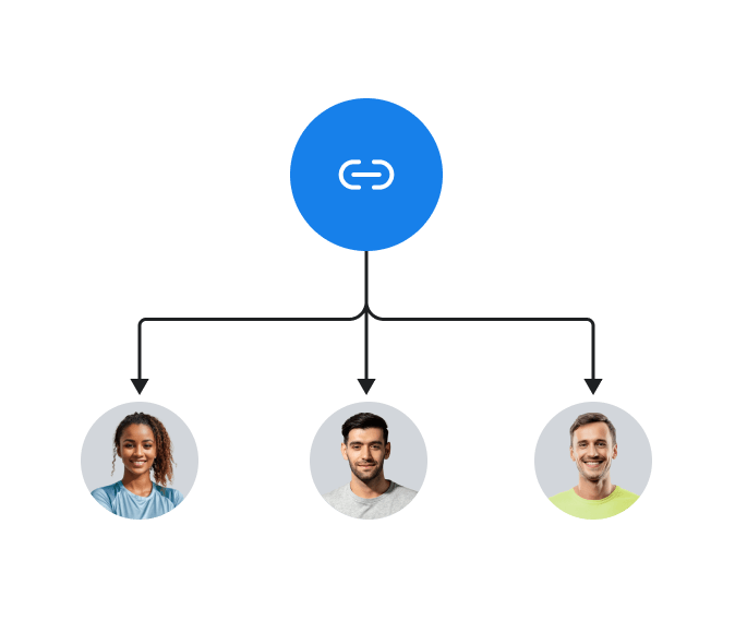 An overview of sharing an invite link to generate coaching leads