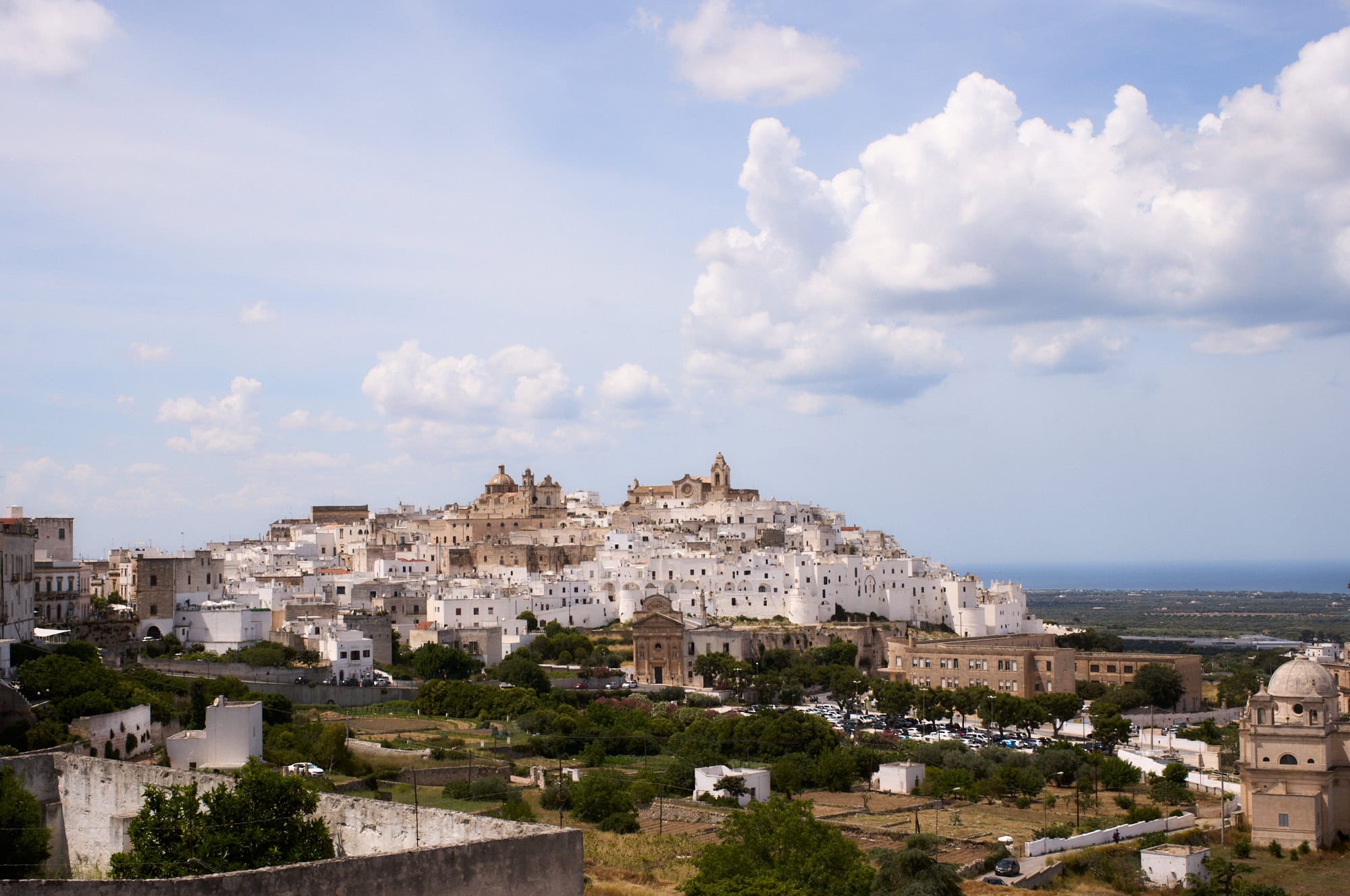 Ostuni, Italy from a distance.