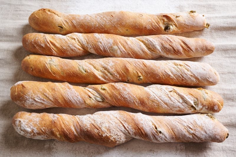Sourdough filoncini (twisted baguettes)