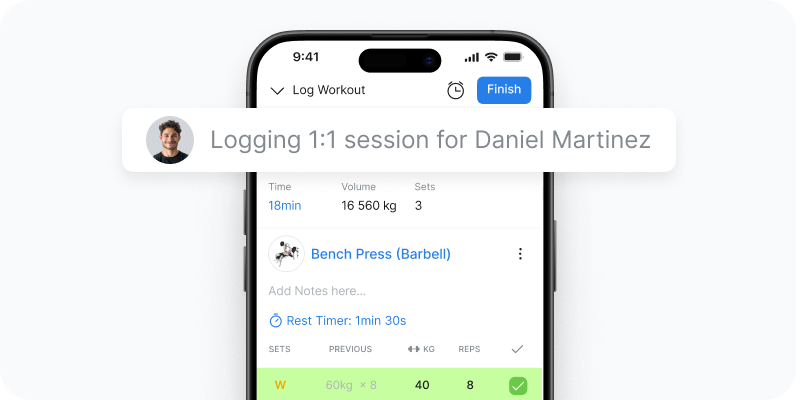An overview of the app designed for coaches