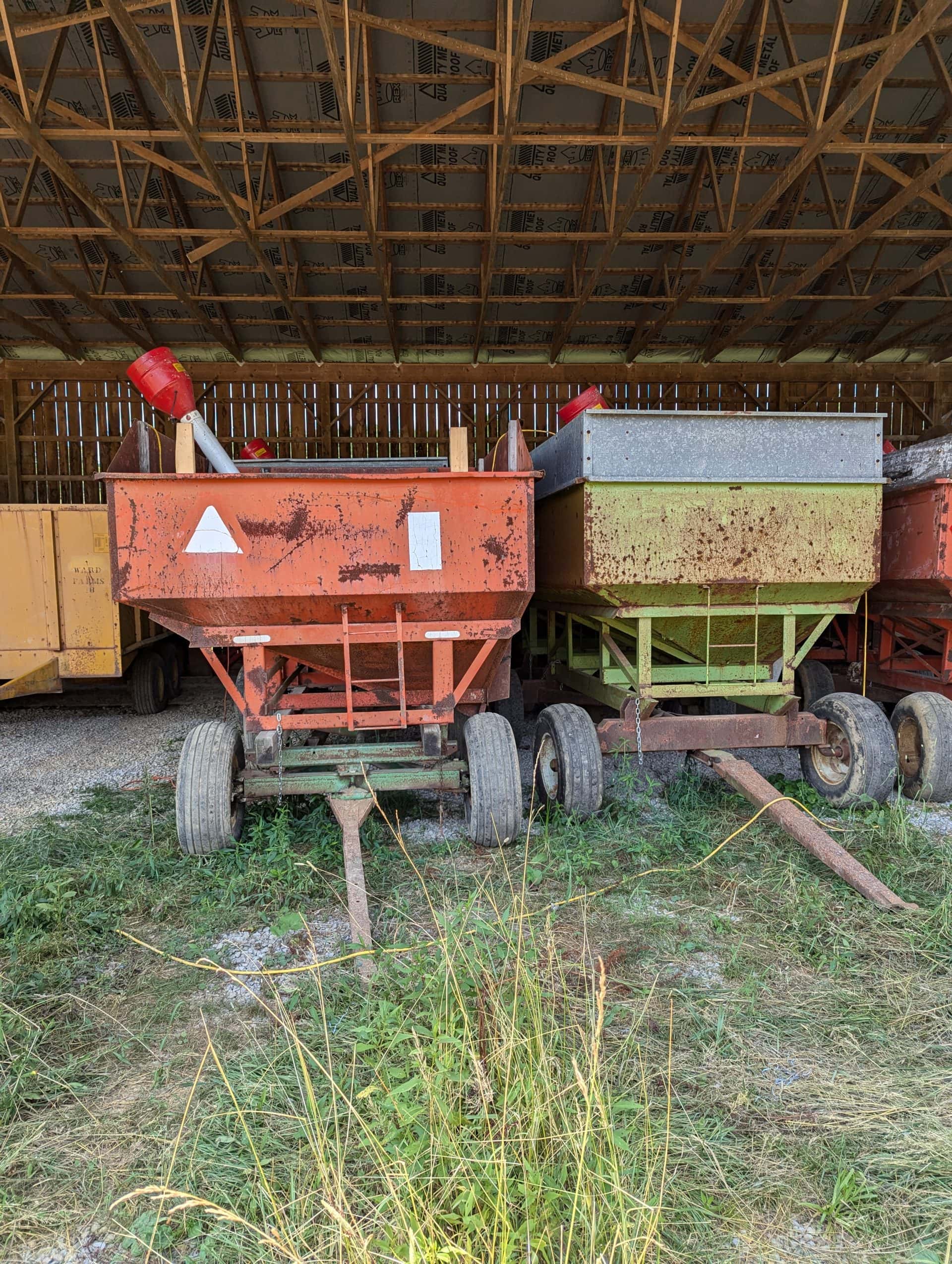 Grain storage on the farm.
