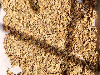 Sourdough discard granola finished baking.