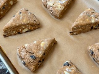Frozen buttermilk pumpkin scones.